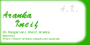 aranka kneif business card